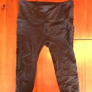 Lululemon crop leggings with cutouts on side
